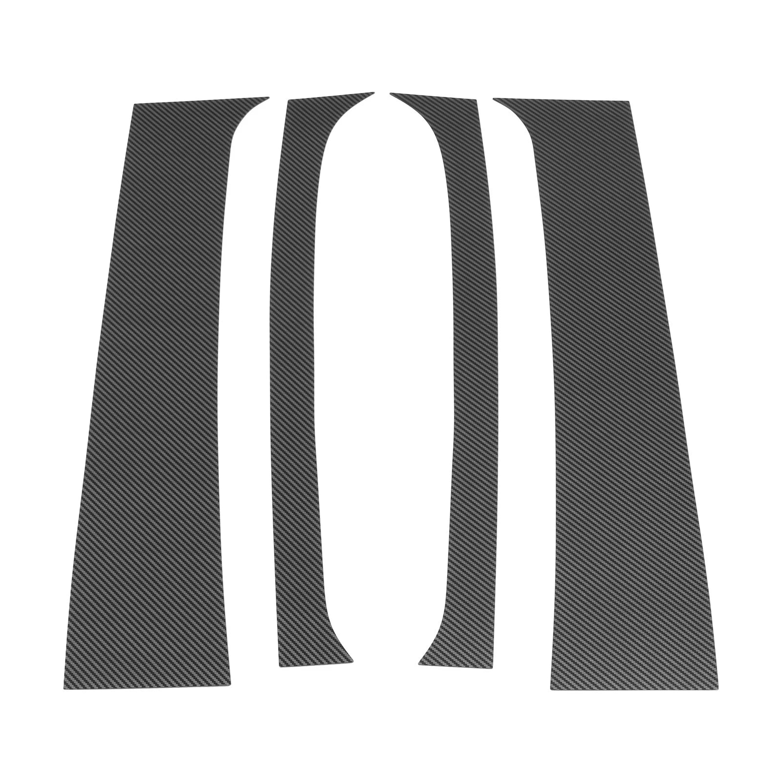 Set of 4 Pillar Window Trim for Dodge Ram (1994–2001) Carbon Fiber Black