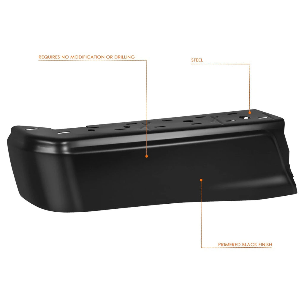 Left Side Rear Bumper Endcap for Ford F-150 (2015–2020) w/o Parking Sensor Holes