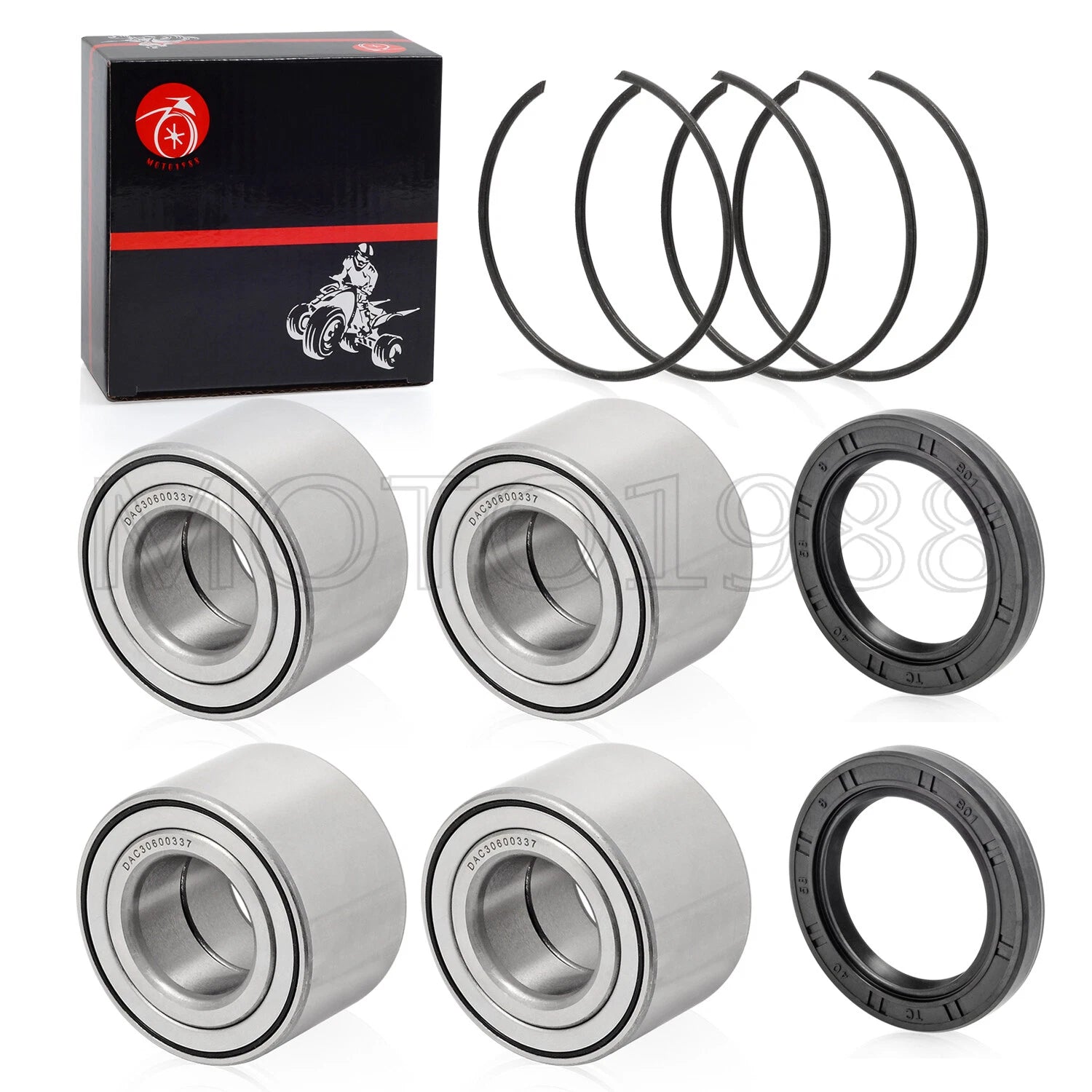 Set of 4 Wheel Bearings & Seals Kit for Can-Am Defender Max HD8 (2018–2021)