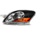 2X Headlight Assembly for Toyota Yaris (2007–2011) - Black Amber