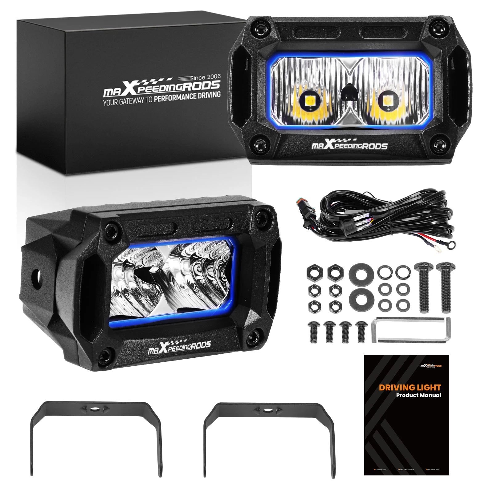 20W LED Off-Road Auxiliary Light Rectangular for Universal (2000–2000)