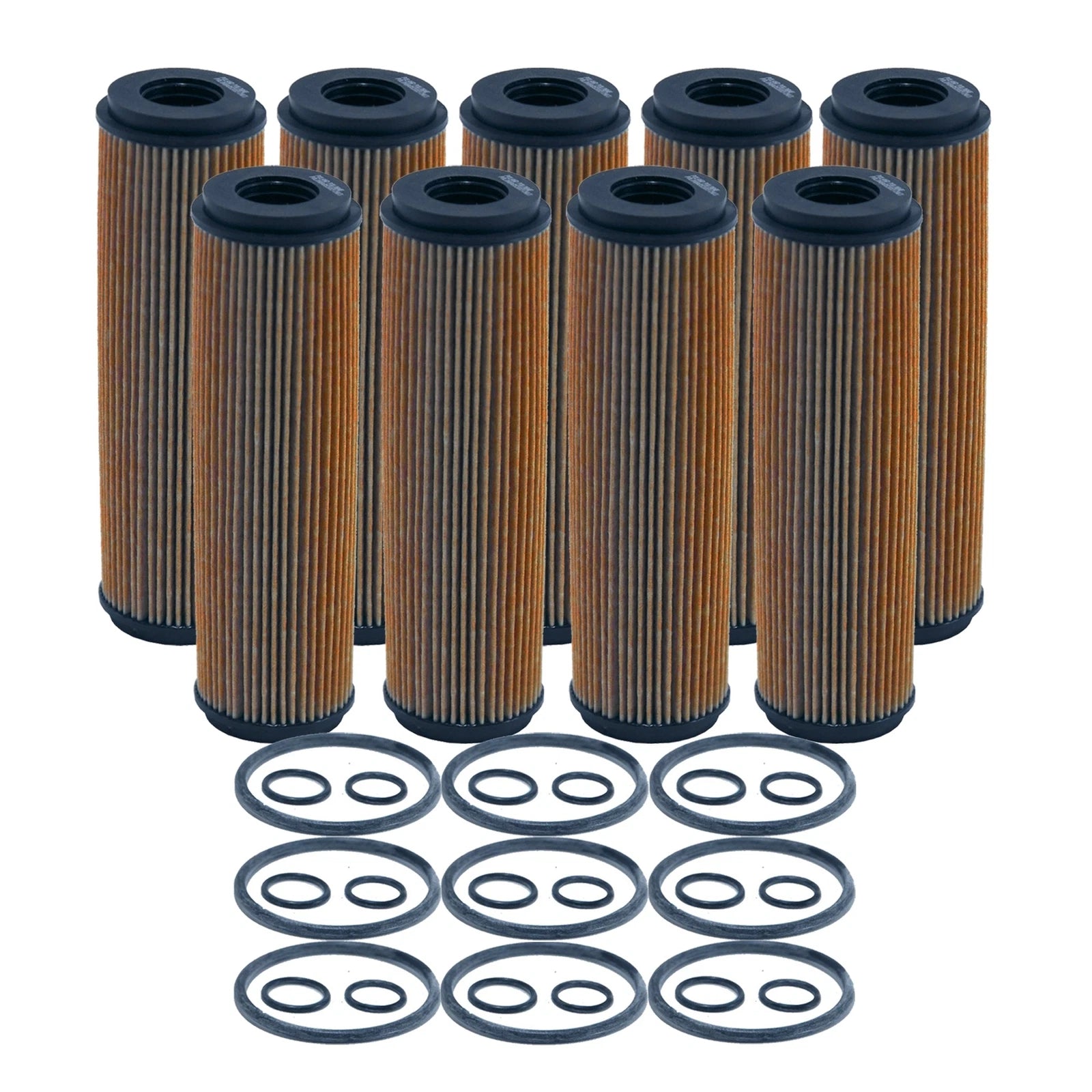 Set of 9 Engine Oil Filters for Mercedes-Benz W204 C204 R172 (1.8L L4)