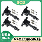 Set of 4 Ignition Coils & 8 Spark Plugs for Volvo S40 V40 (2000–2004) UF365 1275602