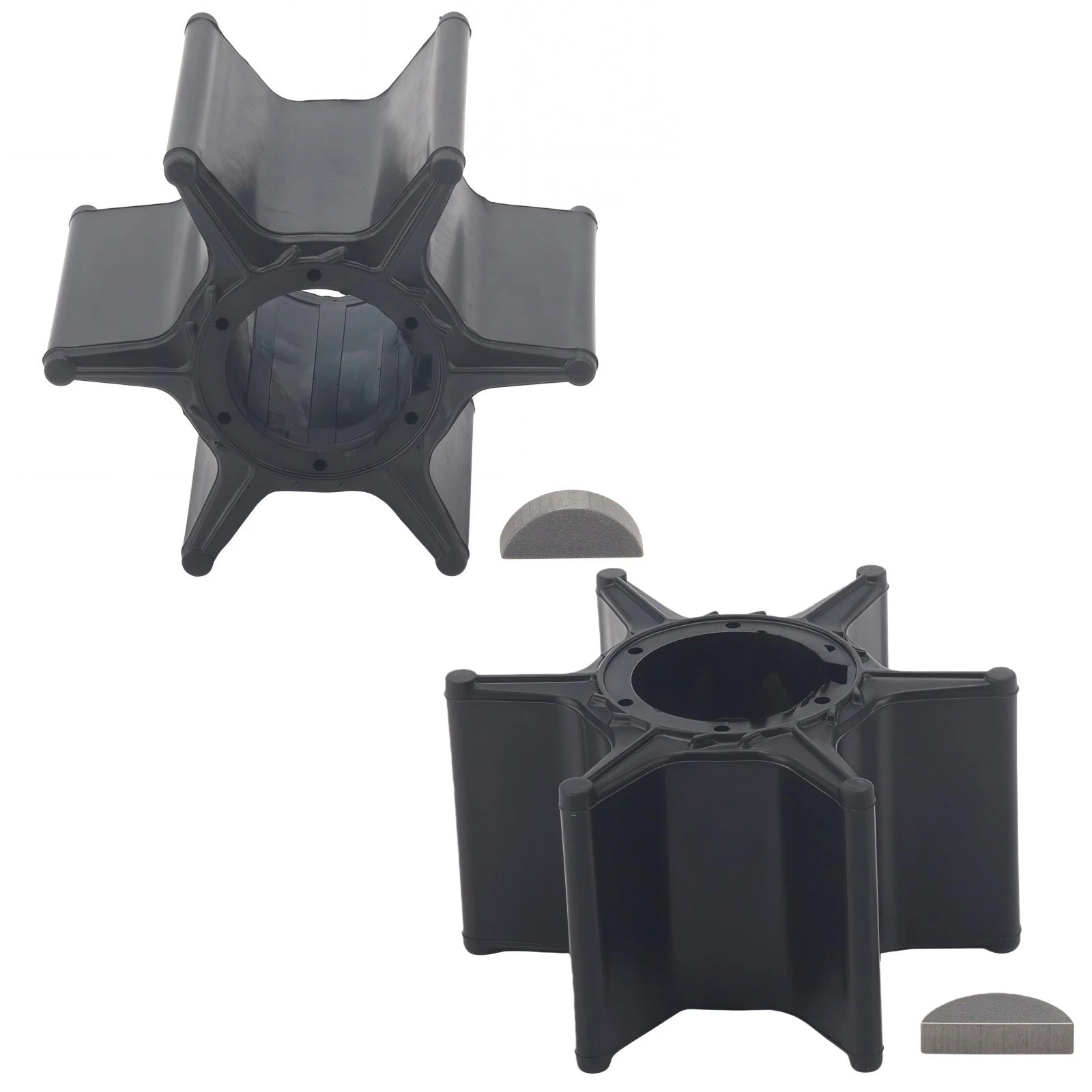 Water Pump Impeller & Key for Yamaha Outboard 75-100 HP (67F-44352-00)