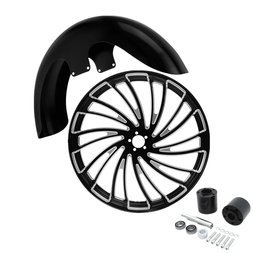 Front Fender & Wheel Rim Dual Disc Hub for Harley Touring Glide (2008–Present)