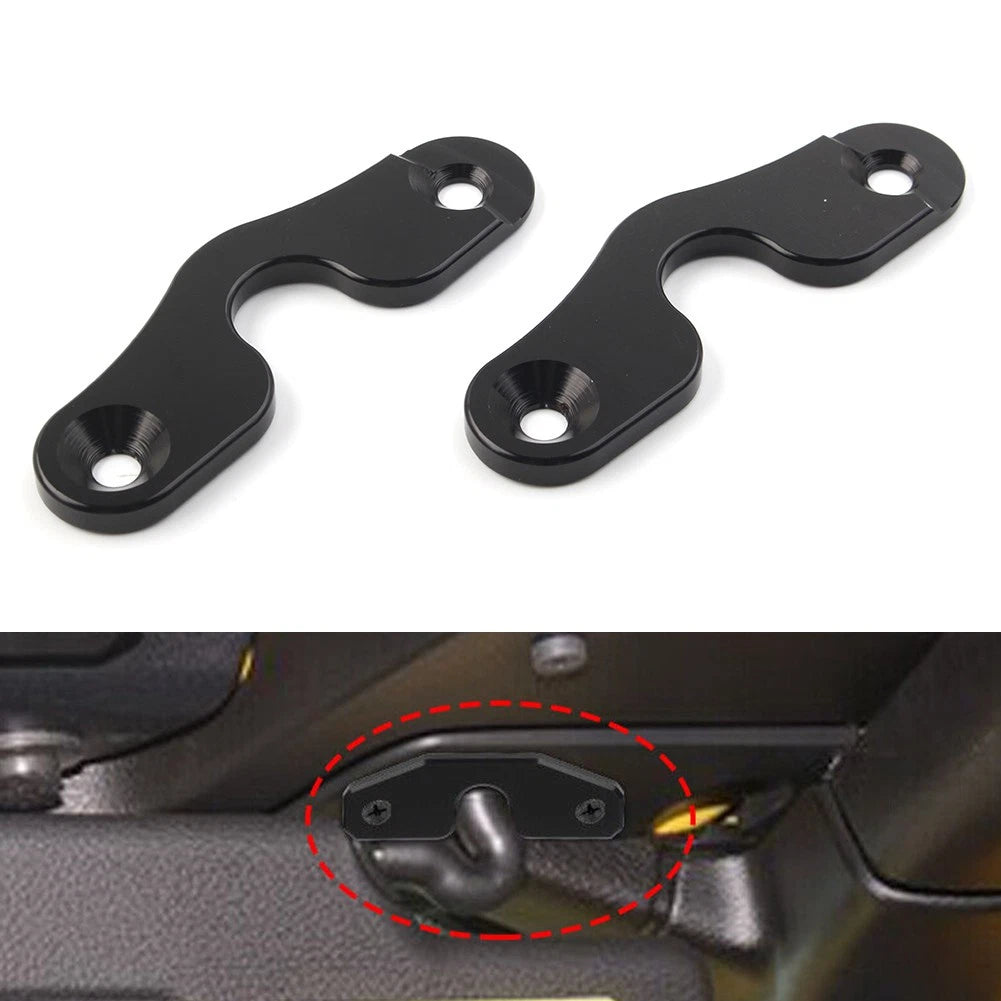 Set of 2 Sun Visor Taccom Clips for Jeep Wrangler JK JL JT (2018–2022) Black