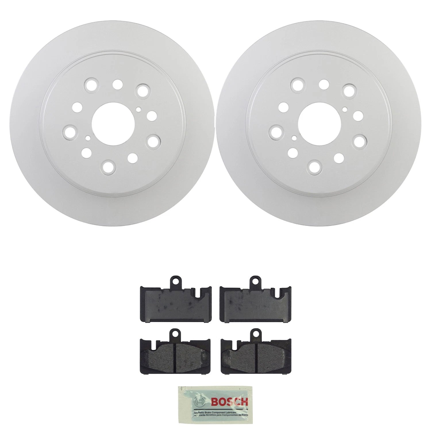 Bosch Rear Disc Brake Rotors & Ceramic Brake Pads Kit for Lexus LS430 (2001–2006)