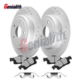 Rear Drilled Rotors & Brake Pads Kit for Dodge Durango, Grand Cherokee (2011–2018)