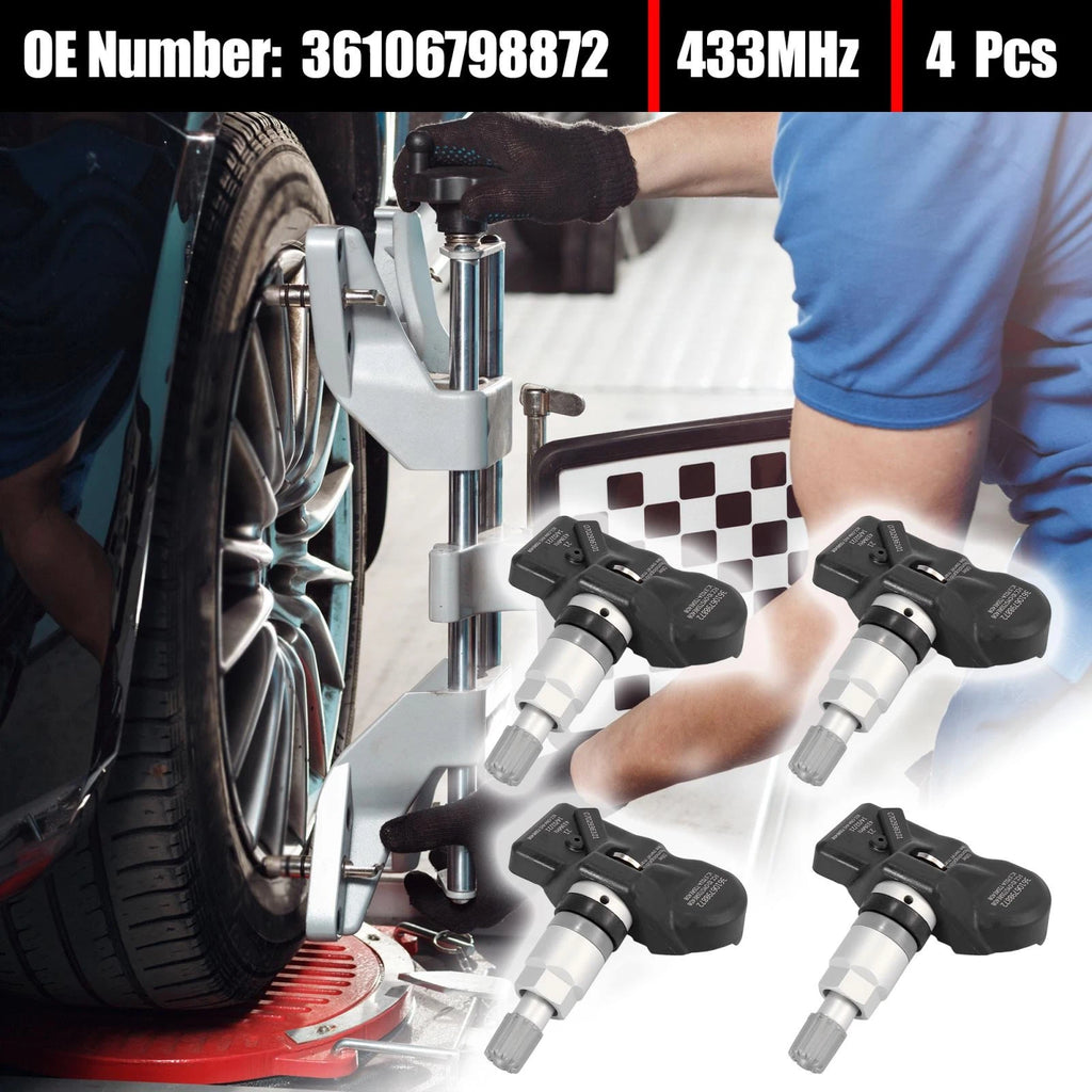 Set of 4 Tire Pressure Monitor Sensors for BMW 335i 328i 435i (2011–2016)