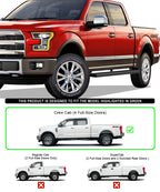 5in Black Steel Side Bars for Ford F150 SuperCrew (2015–2026)