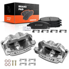 6X Front Brake Caliper & Ceramic Pads for Jeep Commander (2006–2010)