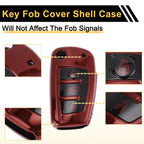 Red TPU Car Key Case for Audi A1 A3 A4 (3 Buttons)
