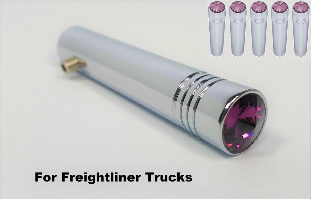 Set of Purple Crystal Chrome Toggle Switch Extensions for Freightliner (2.25") (2021–2024)