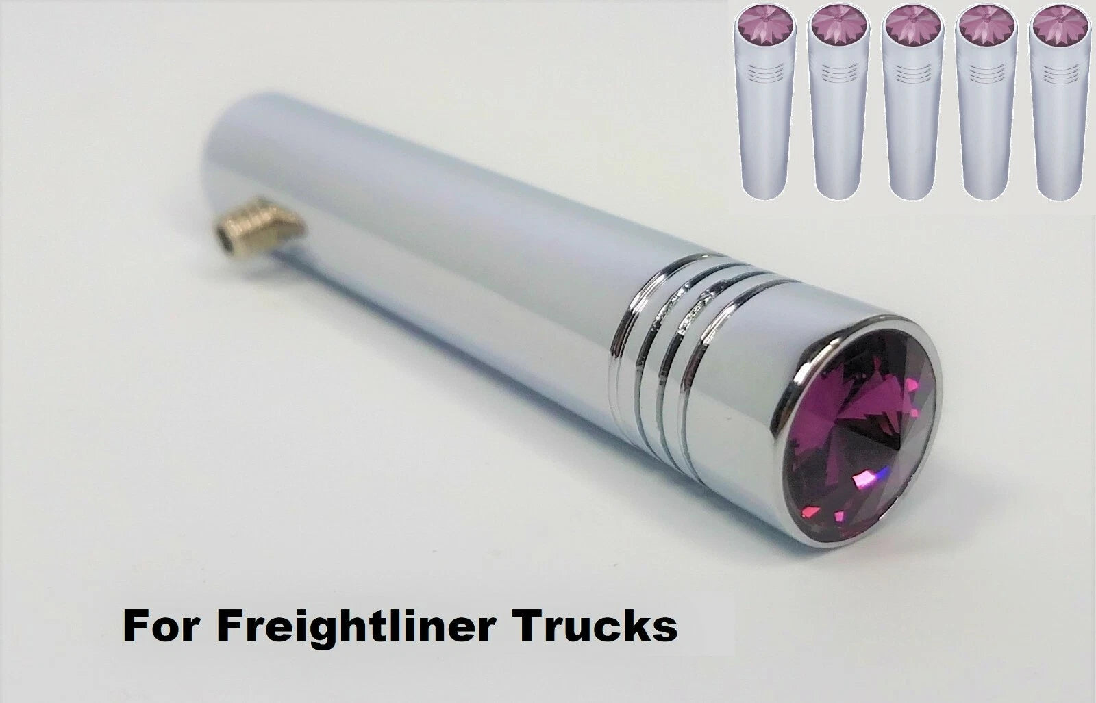 Set of Purple Crystal Chrome Toggle Switch Extensions for Freightliner (2.25") (2021–2024)