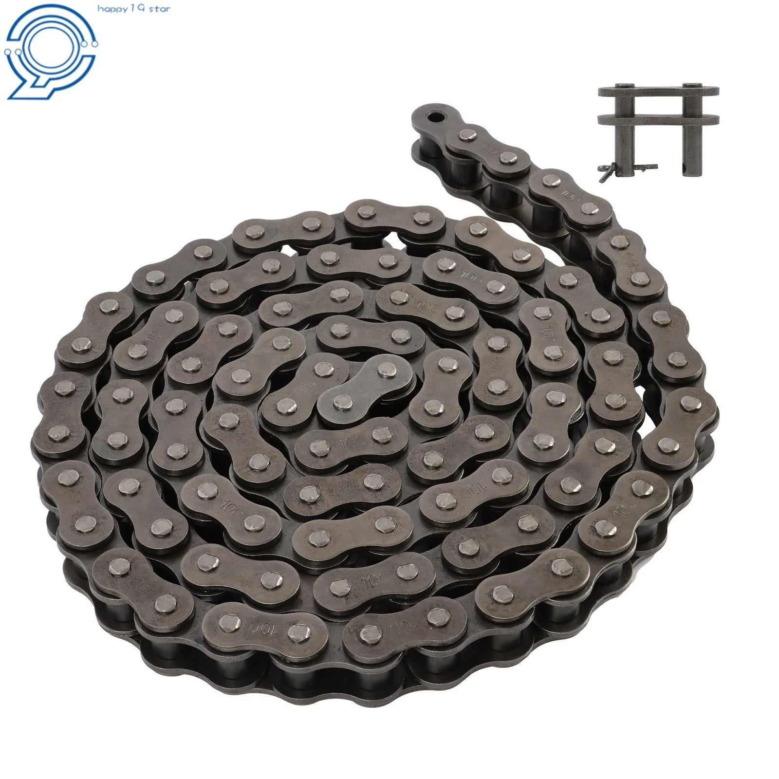 10 Feet Heavy Duty Roller Chain with 1 Connecting Link