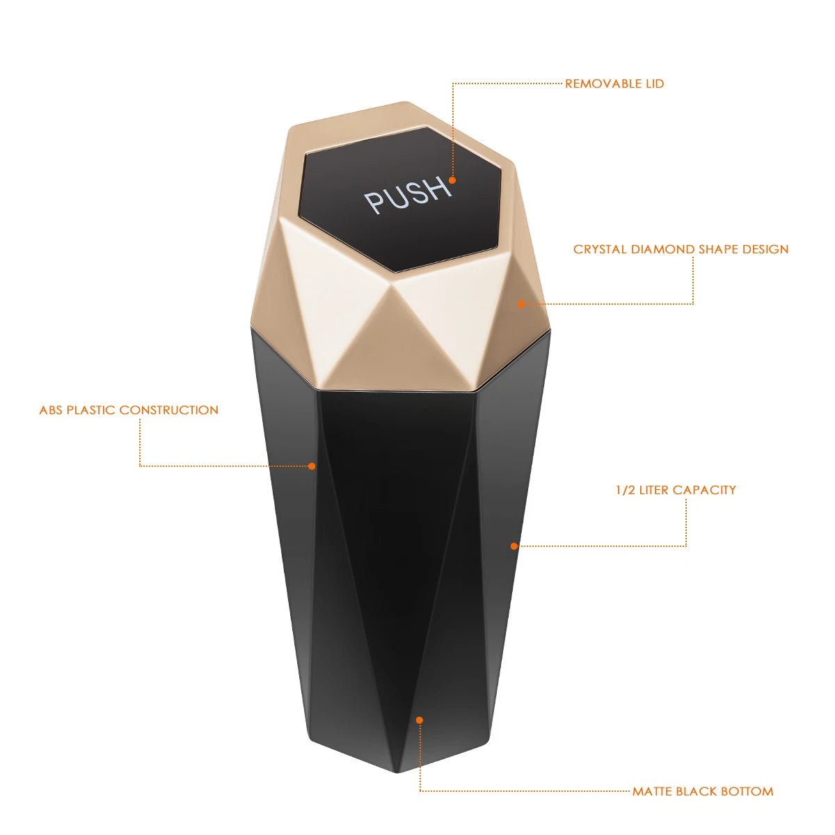 Portable Vehicle-Mounted Trash Can for Universal Use (2010–2023)