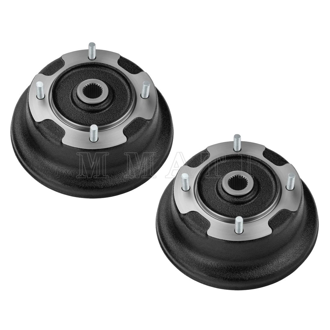 Set of 2 Rear Brake Drum Hubs w/Bolts for Kawasaki Mule 600 (2005–2016)
