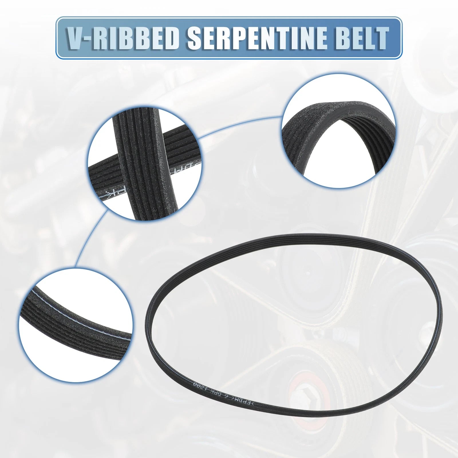 V-Ribbed Serpentine Drive Belt for Volkswagen Jetta (2000–2005) No. 06A260849E