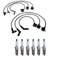 Denso 8mm Wire Set & 6 Platinum TT Spark Plugs Kit for Mazda 3.0L V6