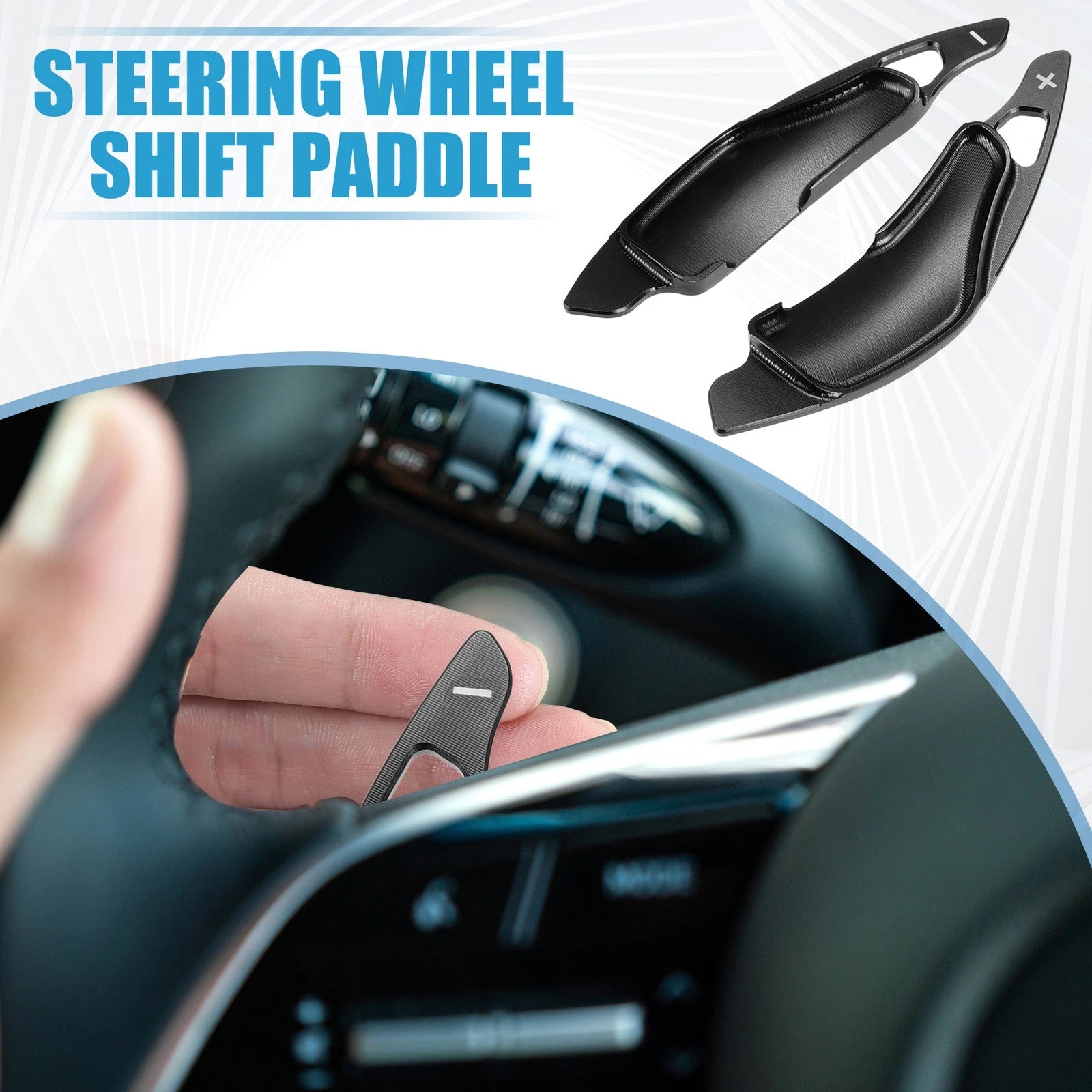 Set of 2 Steering Wheel Shift Paddles for Lexus IS Series (2006–2012) Black