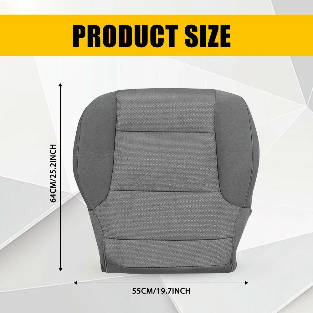 2X Driver Bottom Seat Cover for Chevy Tahoe Silverado (2015–2019) Light Gray Cloth