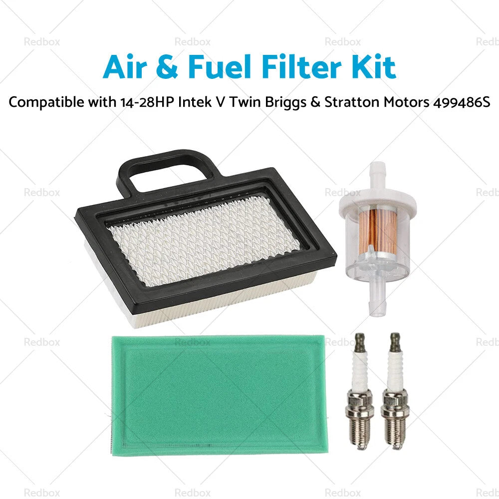 Air Fuel Filter Kit for Briggs Stratton Intek V Twin 14-28HP (1990–2023) 499486S