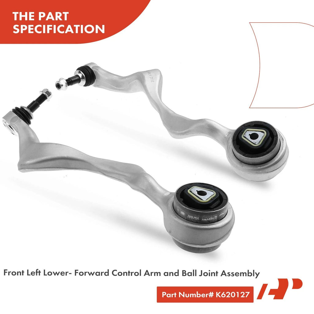 Set of 4 Front Control Arms with Ball Joints for BMW E82 128i 135i (2008–2013)