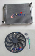 Aluminum Radiator & Fan for BMW 3 E30 320i 323i 325i M20 (1986-1993)