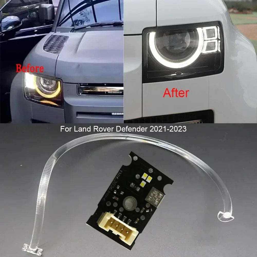 2 x LH/RH Headlight DRL Signature Halo Acrylic for Land Rover Defender (2020–2023)