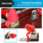 M8 Terminal Fuse Block Stud 8mm 75A 58V Waterproof for Car Truck SUV