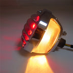 LED Tail Brake Light Grille for - Chrome, Red Lens