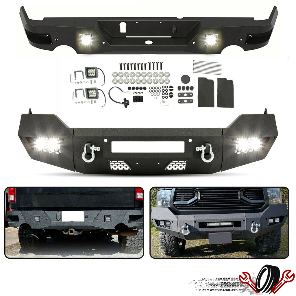 Front and Rear Bumper with Fog Lights for Dodge Ram 1500 (2009–2024)