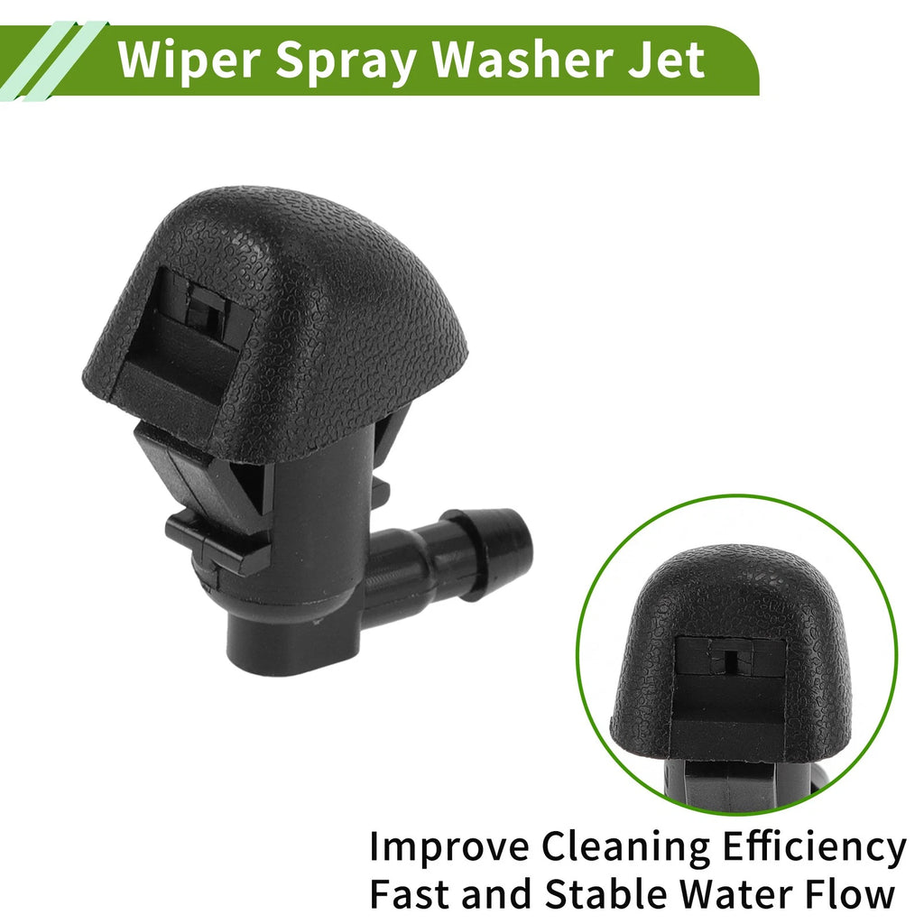 Windshield Washer Nozzle Set with Hose Connector for Honda 