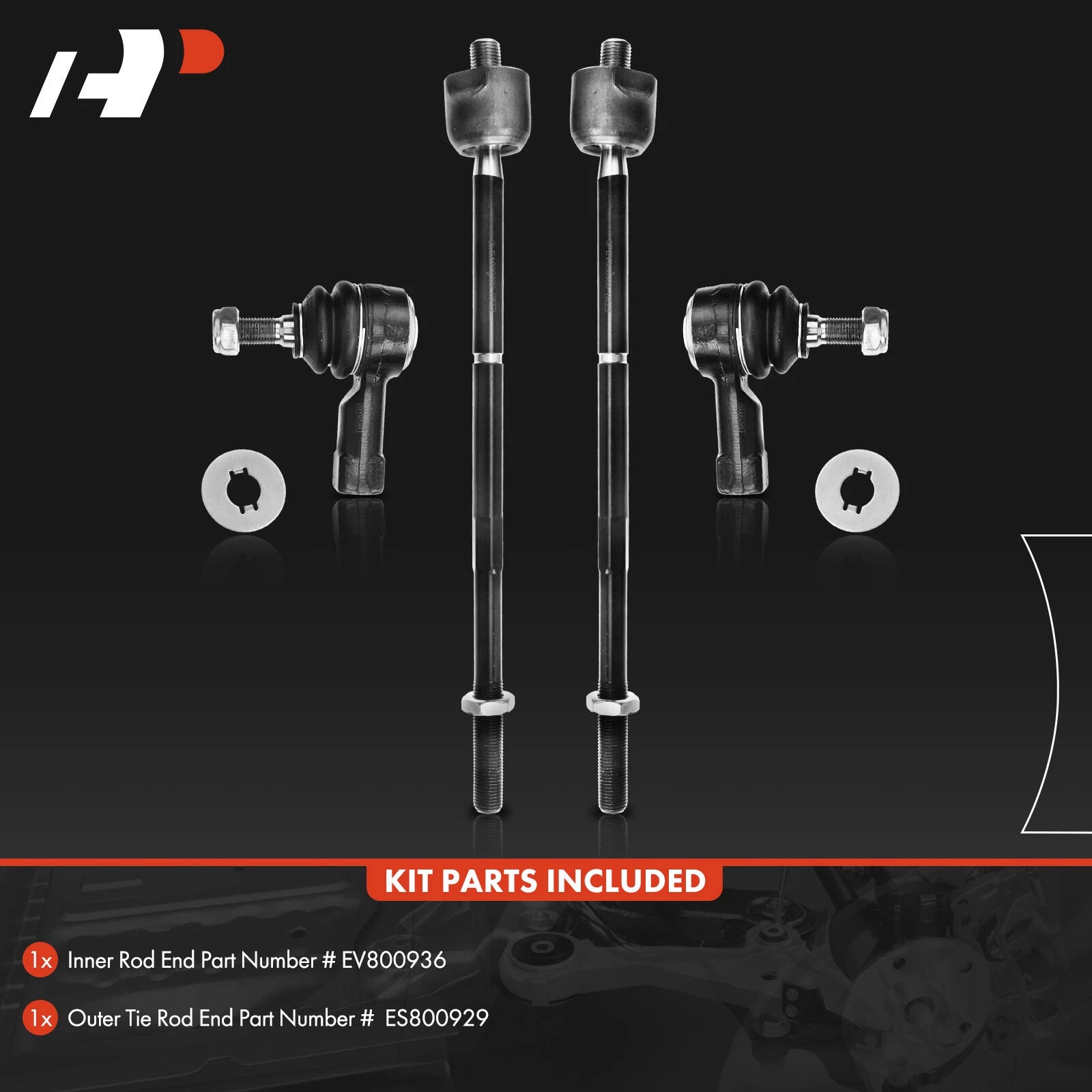 Set of 4 Inner & Outer Tie Rods for Chevrolet Sonic (2012â2019)