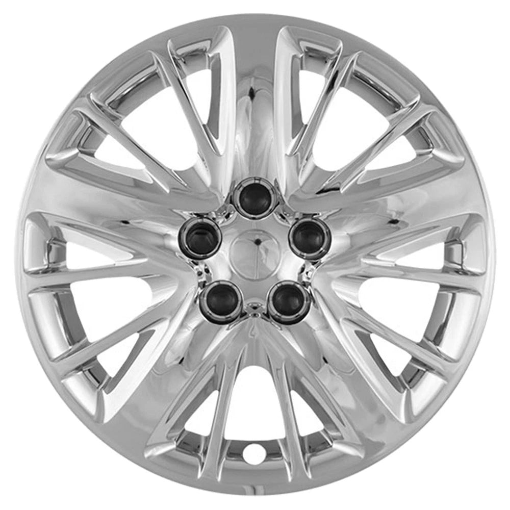 Screw On Chrome Wheel Cover Hubcaps for 2014-2017 Chevy Impala (18 in)