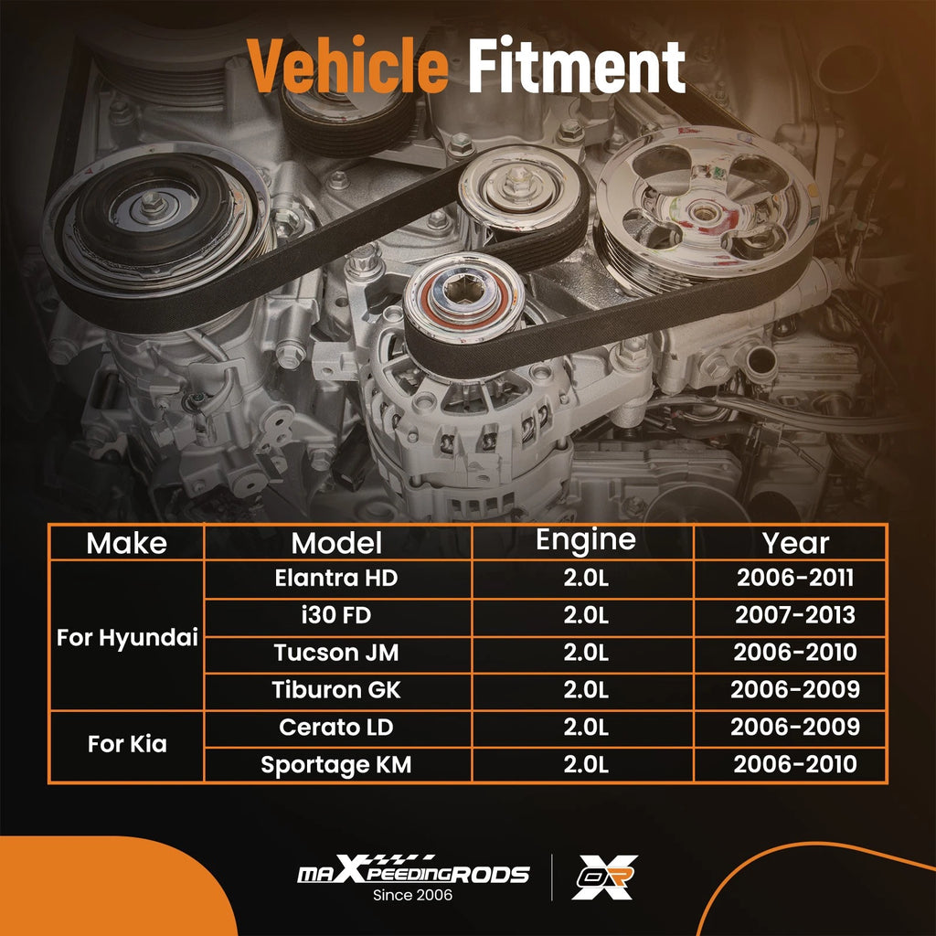 Engine Timing Belt Kit for Kia Hyundai Elantra 2.0L (2011–2016)