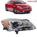 Headlight for Buick Regal (2014–2017) Projector Halogen Chrome Housing Right
