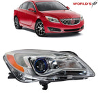 Headlight for Buick Regal (2014–2017) Projector Halogen Chrome Housing Right