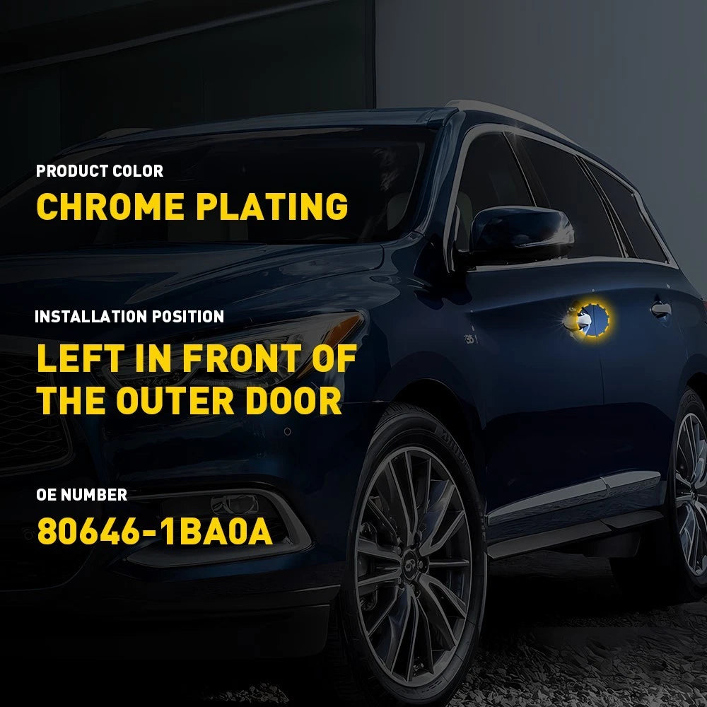 Front Left Outside Door Handle Cap for Infiniti QX60 QX70 QX80 EX35 FX35 (2013–2020)