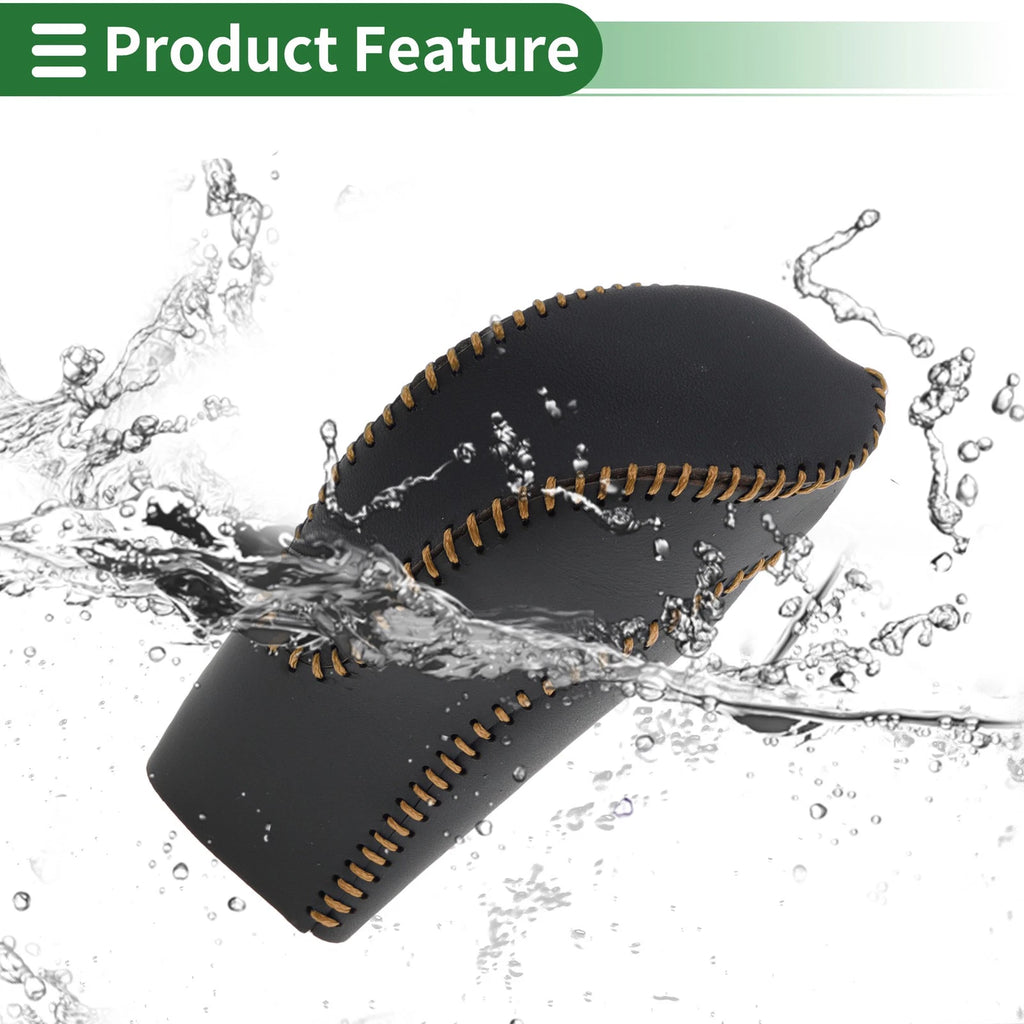 Gear Shift Knob Cover for Subaru Forester (2018–2023) Black Brown Faux Leather