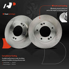 Front Disc Brake Rotors & Ceramic Pads for Kia Sorento (2003-2006)