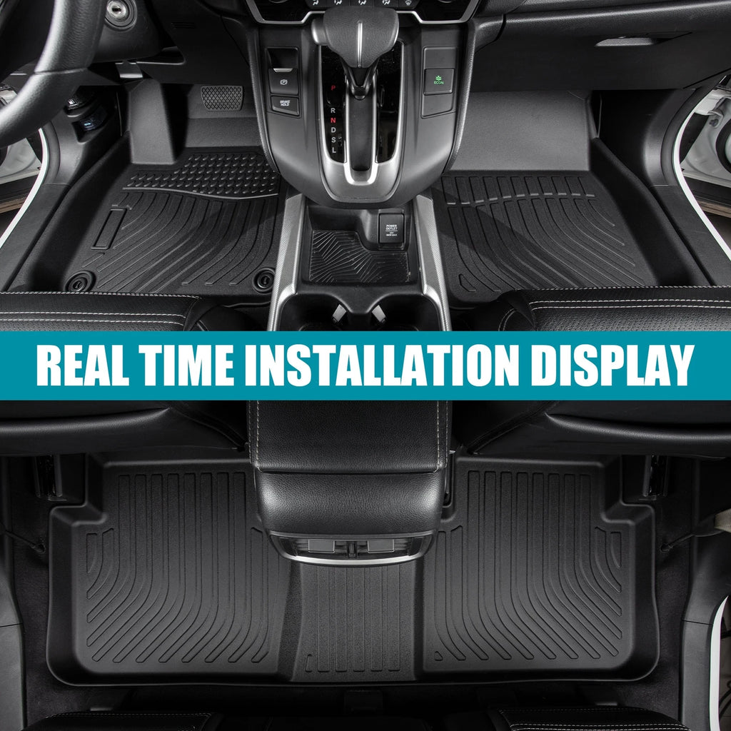 Set of 4 TPE Rubber All Weather Floor Mats for Nissan Rogue (2021–2025)