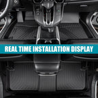 Set of 4 TPE Rubber All Weather Floor Mats for Nissan Rogue (2021–2025)