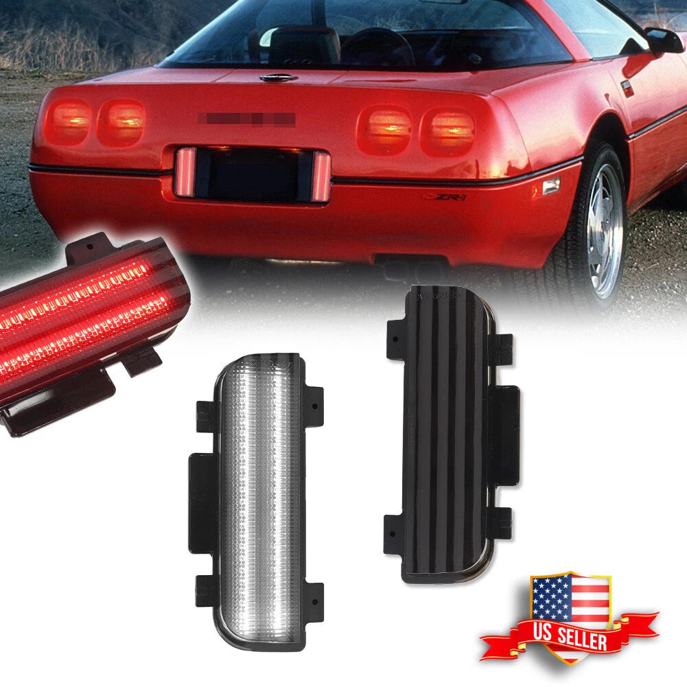 2X Smoke White LED Rear Tailgate Reverse Lights for Corvette C4 (1984–1990)