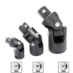 3Pcs Impact Universal Joint Socket Swivel Tool Set 1/2" 3/8" 1/4" Drive