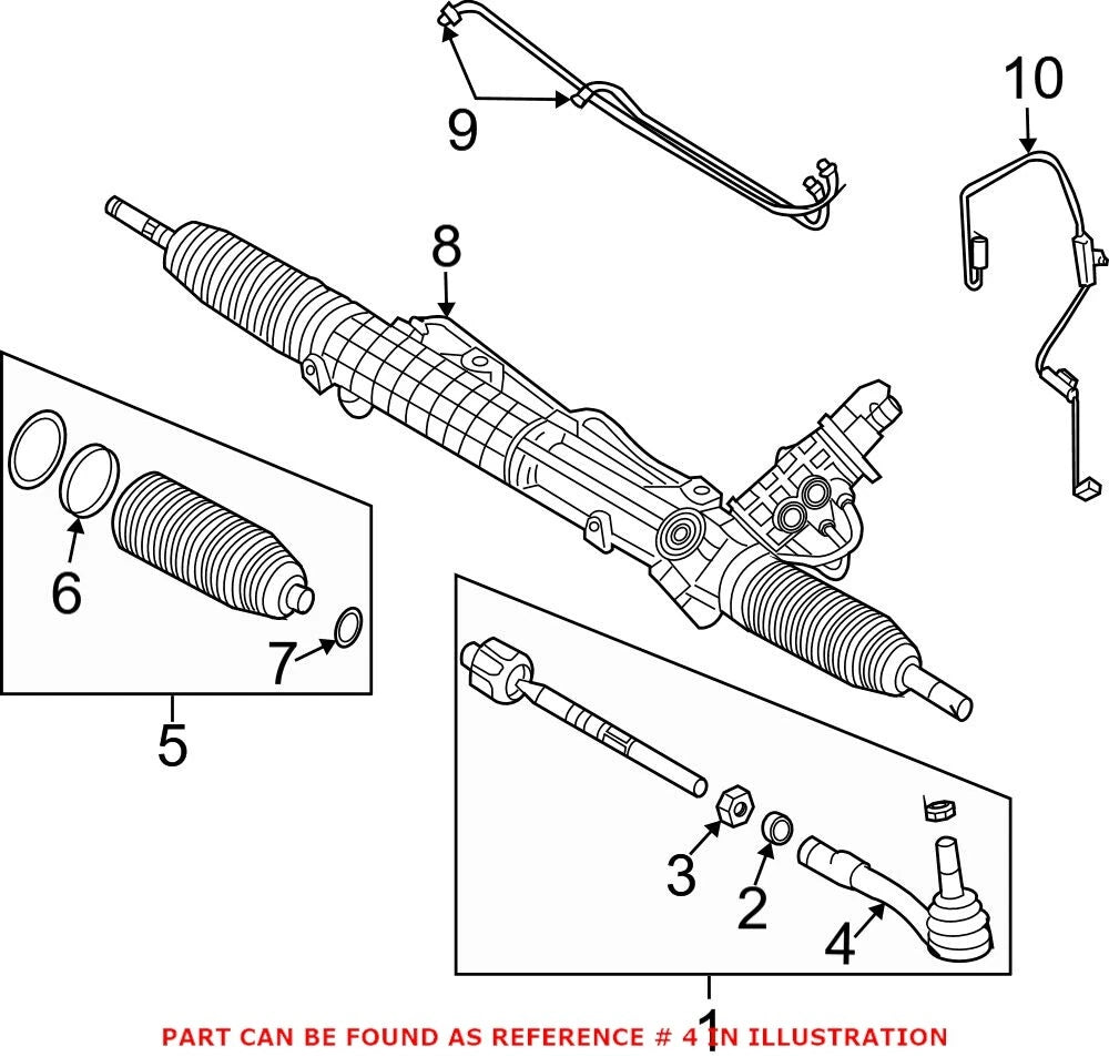 Outer Steering Tie Rod End for BMW (OEM 32106776946)
