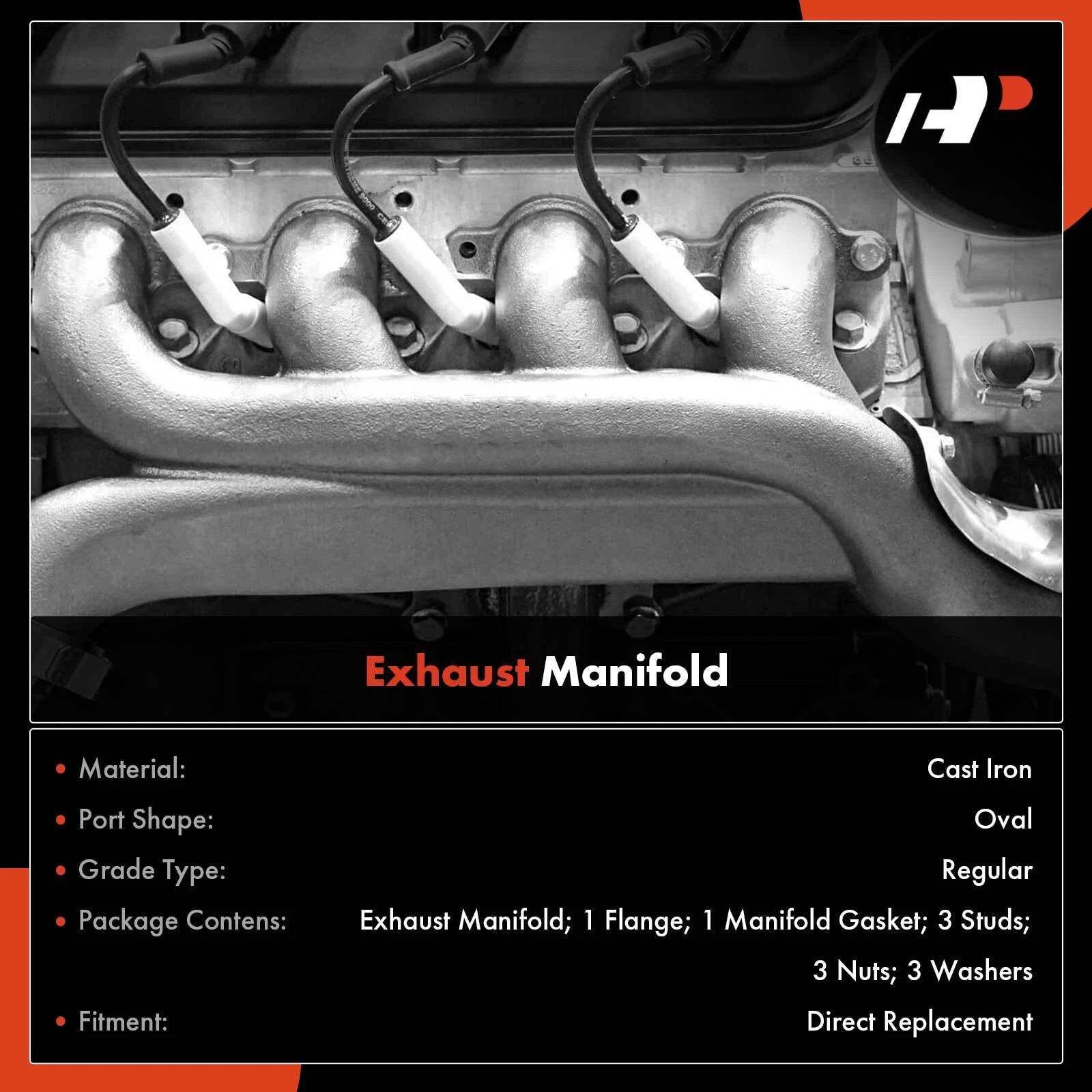 Exhaust Manifold with Gasket for Chevy Malibu (1973–1975)