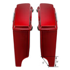 5" Red Stretched Hard Saddlebags for Harley Touring Street Glide (1993–2013)