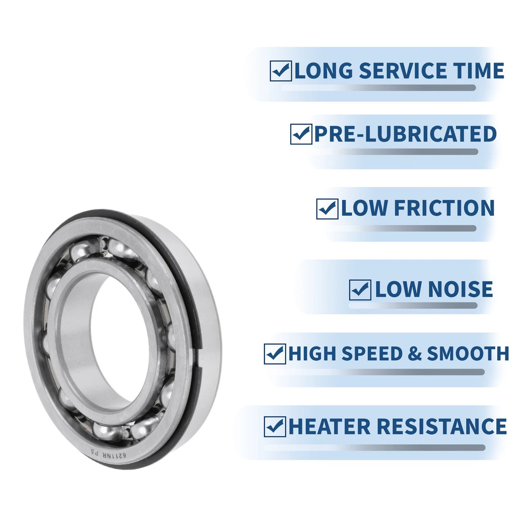 Deep Groove Ball Bearing 6211NR for Scooter Skateboard (55x100x21mm)