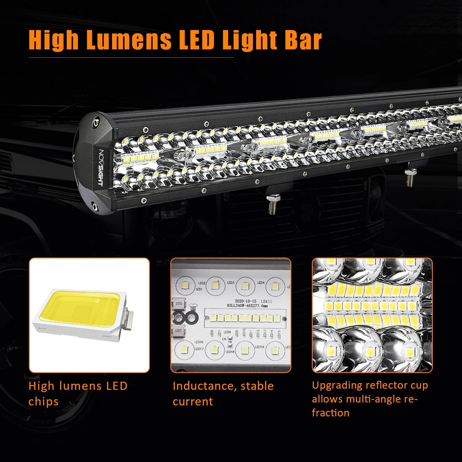 23 Inch LED Light Bar for Truck Offroad 4WD ATV SUV (2010–2023)